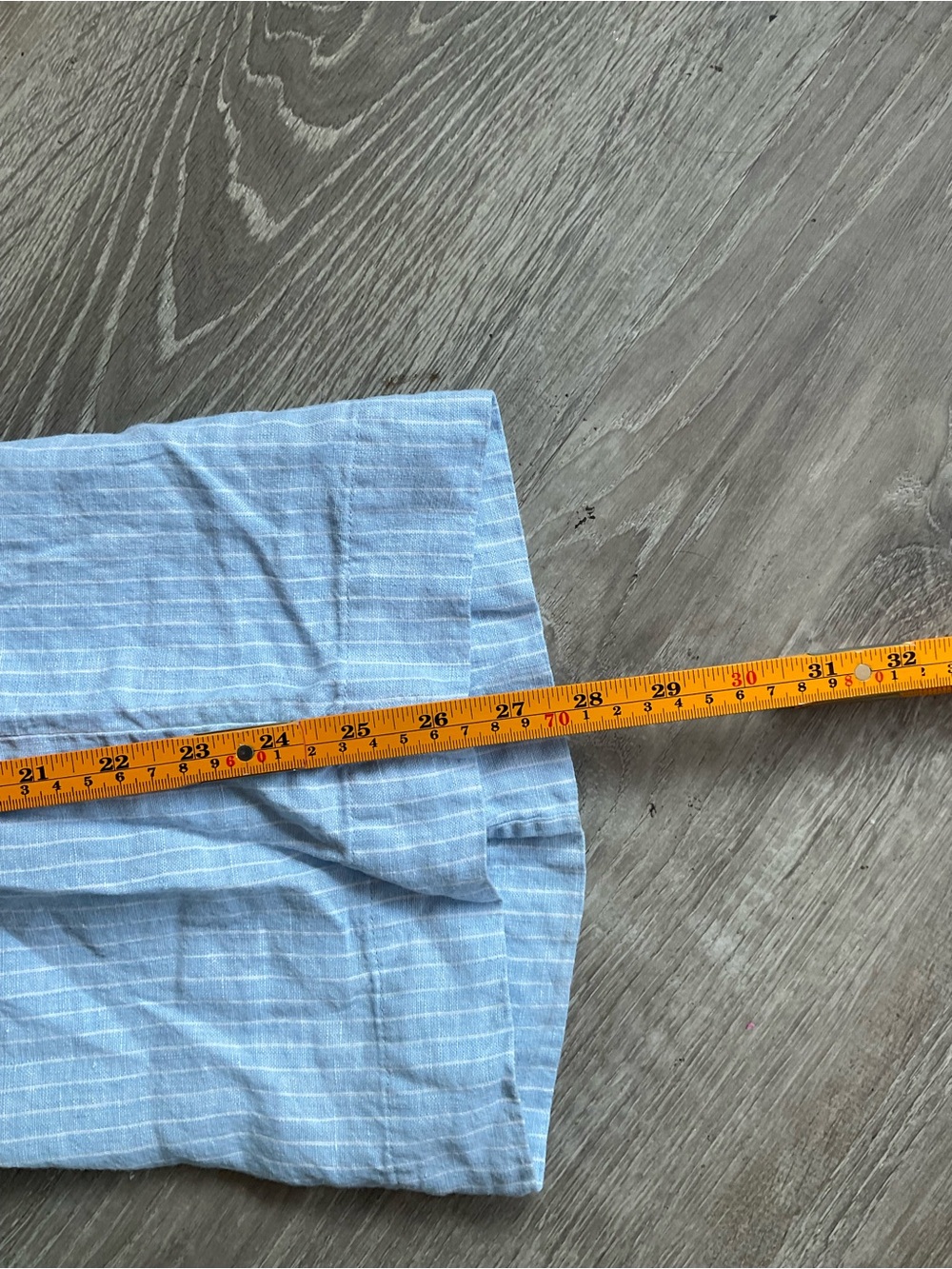 🏖️Everlane 100% European Flax Linen Wide-Leg Drawstring Pants Blue Pinstripe - Picture 7 of 8